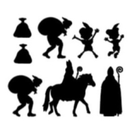 Raamsticker XL - Voordeelset Sinterklaas